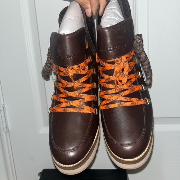 Cole Haan Waterproof Hiker Boots — Brown Leather — Women’s — With Box - Picture 4 of 13